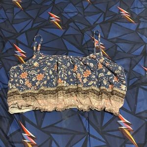 Dark blue crop top